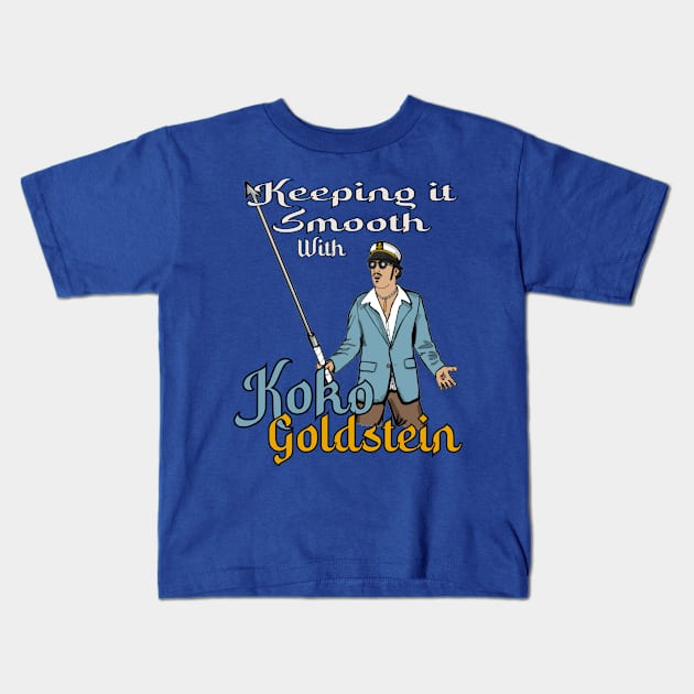 Keeping it Smooth with Koko Goldstein (Yacht Rock) Kids T-Shirt by TL Bugg